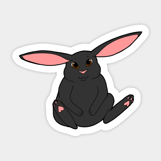 Grey Rabbit Sticker by Adastumae